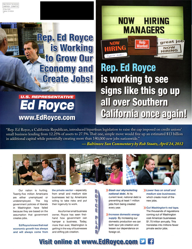 Ed Royce Mailer