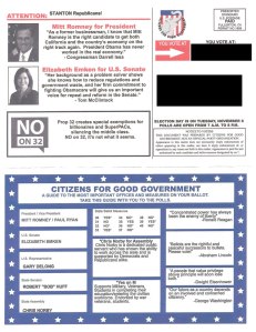 Citizens for Good Government Slate Mailer - Outside