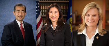 La Palma City Councilman Henry Charoen, Garden Grove City Councilwoman Dina Nguyen, and Newport Beach City Councilwoman Leslie Daigle