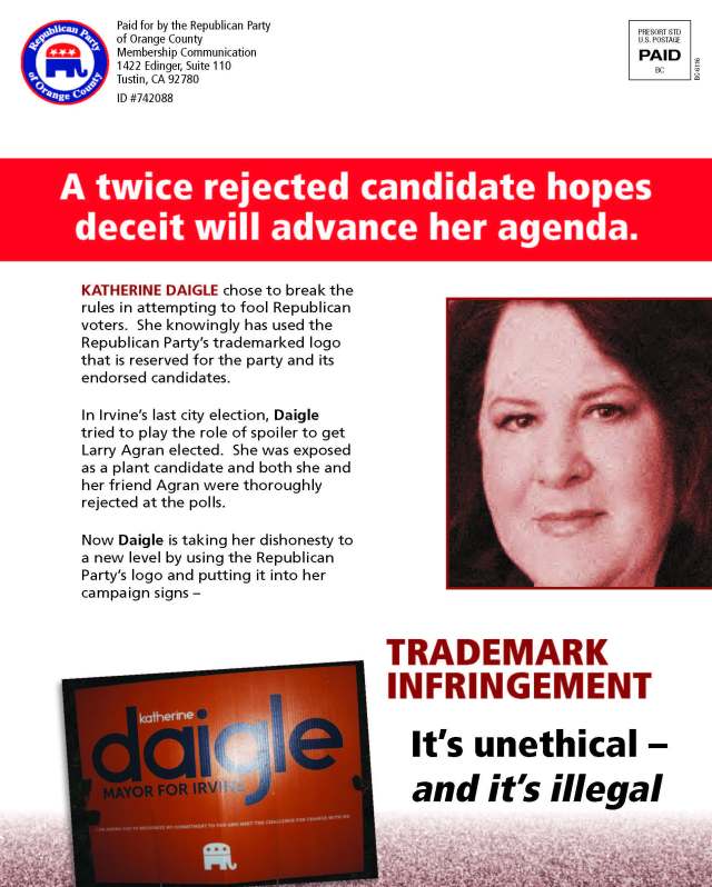 OCGOP Mailer Re Daigle Logo (Front)