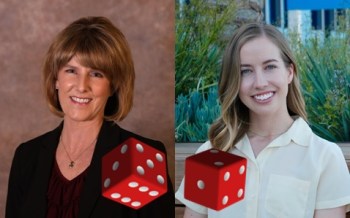 Incumbent Gail Lyons (R) and Challenger Lauren Barnes (D)